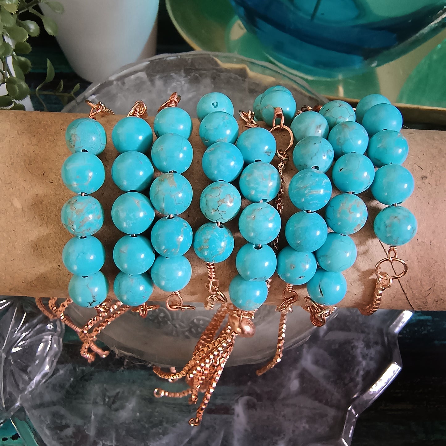 Turquoise Crystal Rakhi